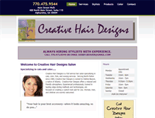 Tablet Screenshot of creativehairdesigns-alpharetta.com